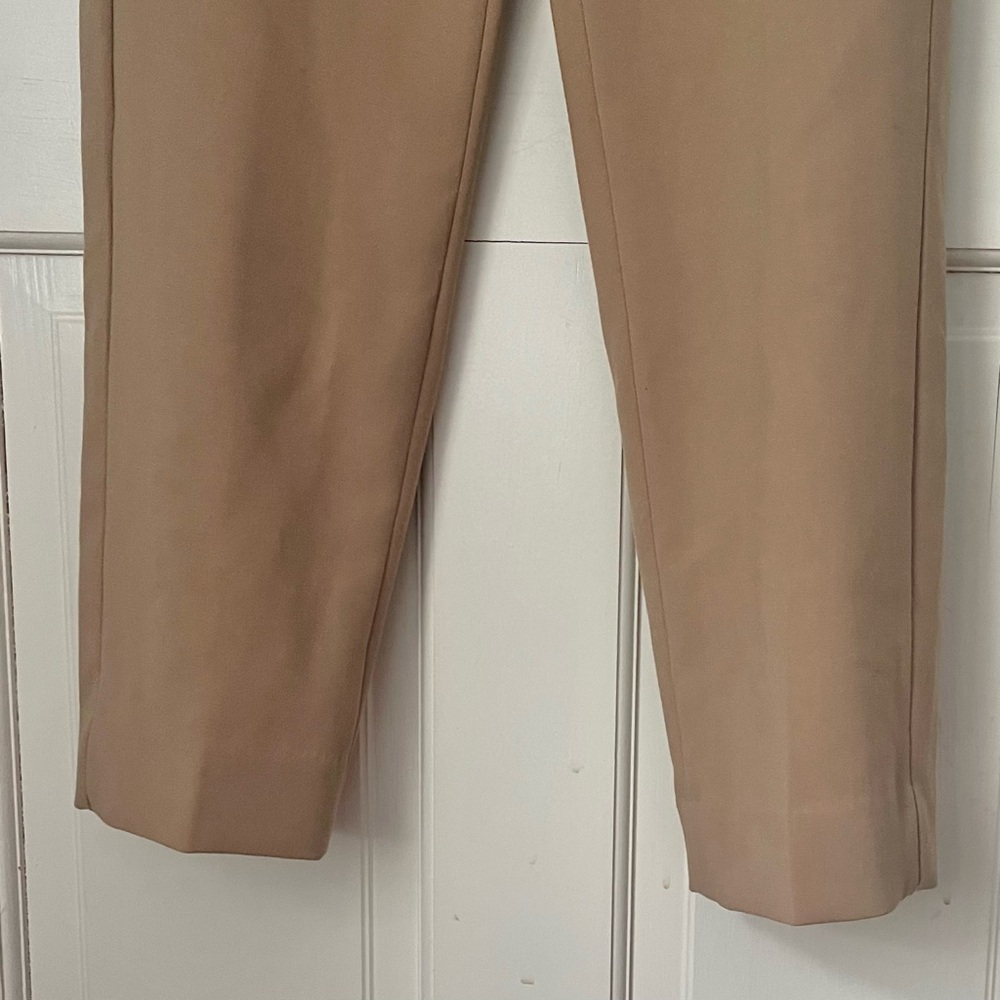 J Crew Kate Straight Leg Pant in Four Season Stretch 00 Petite Camel Office - Picture 7 of 12